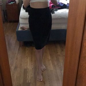 Black suede PELLE (New York, Milano) skirt